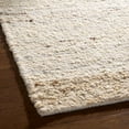 thumbnail image 3 of TOWN & COUNTRY TERRA Montana Textured Border Handcrafted 100% Wool Area Rug, Ivory/Beige, 3'x5', 3 of 9