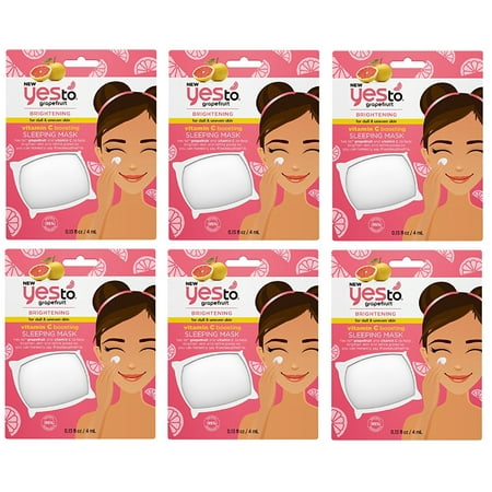 Yes To Grapefruit Brightening for Dull and Uneven Skin Vitamin C Boosting Sleeping Mask, 1 Count (Pack of