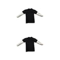 thumbnail image 1 of Tholdsy Camiseta de manga larga, moda Retro, diseño único, apariencia exquisita, antideslizante, amplias ocasiones, ropa de empalme para hombres Negro 2piezas, 1 of 6