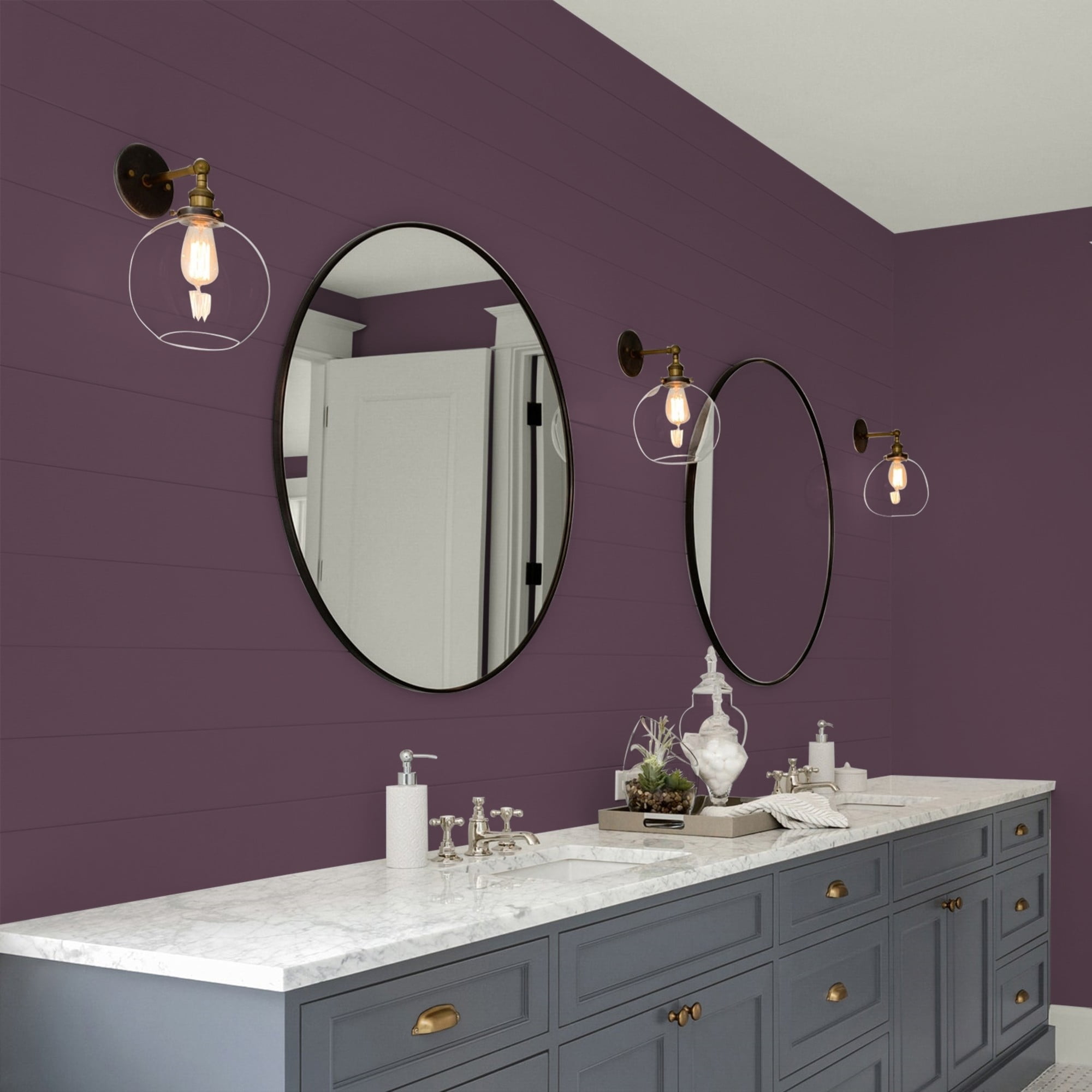 Glidden HEP Purple Basil / Purple, Eggshell Interior Paint with Primer, 1 Gallon