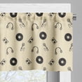 thumbnail image 5 of Ambesonne Music Valance & Curtain, Retro Records Headphones, 55"x45", Cream Black, 5 of 6