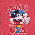 thumbnail image 3 of Disney - Americana - Mickey Mouse USA Flag - Toddler And Youth Short Sleeve Graphic T-Shirt, 3 of 5