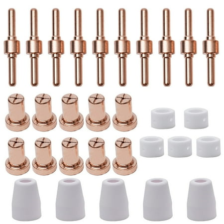 

Lierteer 30 Pcs CUT-40 LGK-40 PT-31 Plasma Cutter Torch Consumables Accessory Set