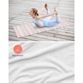 thumbnail image 4 of Pink Gray Botanical Yoga Towel for Hot Yoga Non Slip, Pastoral Spring Summer Leaf Aesthetics Yoga Mat Towel Absorbent Yoga Sweat Towels Microfiber Hot Yoga Blanket for Bikram Pilates 26"x70", 4 of 7
