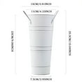 thumbnail image 3 of HLONK White Metal Buket Shaped Umbrella Stand, 3 of 9