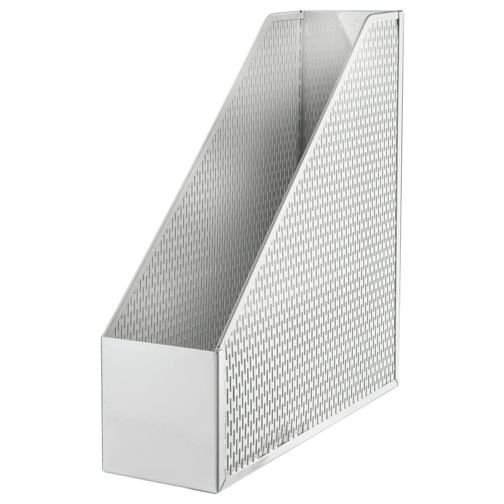 Urban Collection Punched Metal Magazine File, White
