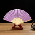 thumbnail image 2 of Thy Collectibles Pack of 6 Handheld Paper and Bamboo Folding Fans for Wedding Party, Church, Festivals, Home and DIY Decoration (Light Purple), 2 of 3