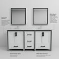 thumbnail image 7 of Ziva 72 in W x 22 in D White Double Bath Vanity and White Quartz Top, 7 of 7