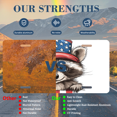 thumbnail image 5 of 1 Pcs 2D Flat License Plate Covers & Frames, Raccoon in American Flag Hat For Decorative Front, Waterproof For Decoration Aluminum License Plate Covers & Frames Cover For Men Women, 12" X 6", 5 of 5
