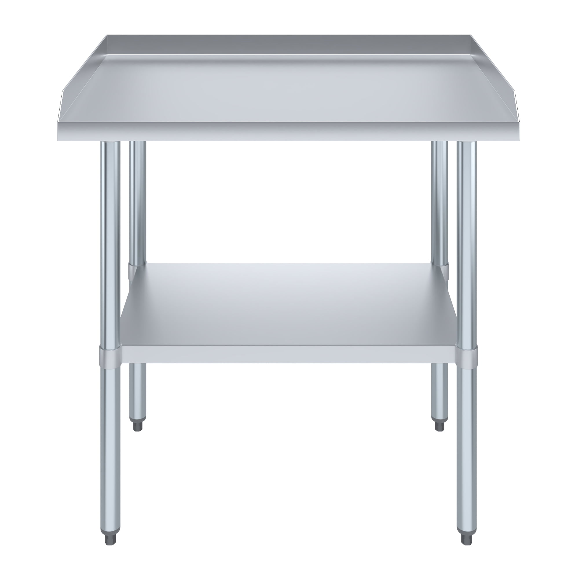 AmGood 36" Long x 24" Deep Commercial Work Table with Backsplash and Sidesplashes | Stainless Steel Prep Table for Kitchen, Restaurant, Garage, Laundry | NSF
