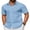 Blue, variant on COOFANDY Men' Cotton Shirts Short Sleeve Casual Button Down Shirts Summer Beach Wedding Shirts