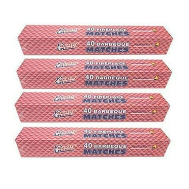 Quality Home 4 BOXES - 11" Fireplace Matches, Long Reach, 160 Matches Total