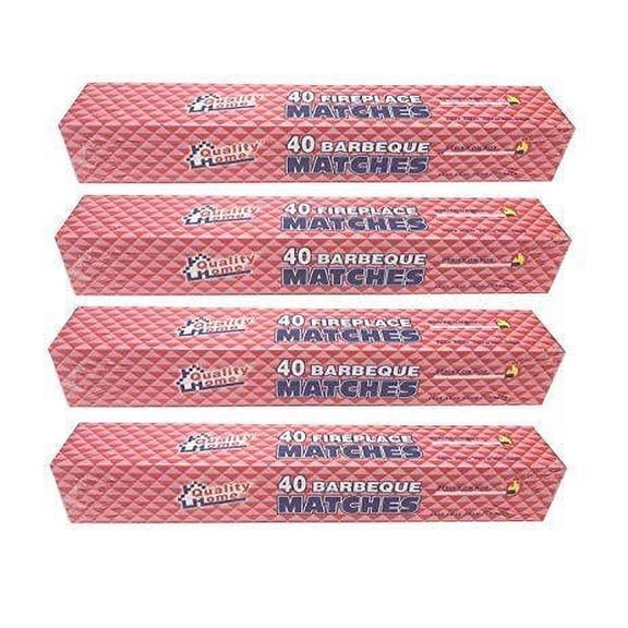 4 BOXES IN LOT- LONG 11" MATCHES 40 IN BOX 160 total FIREPLACE GRILL BBQ CANDLE CAMPING