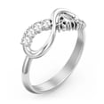 thumbnail image 3 of Charm Women Wedding Engagement 925 Silver Ring Cubic Zircon Gift Sz 6-10, 3 of 4