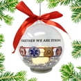 thumbnail image 4 of LED Christmas Ornament - Firefighter Police First Responders and Nurse Xmas Ornament - Red Ribbon LED Lighted Ball with Silver Star Confetti - 4 hour timer included, 4 of 4