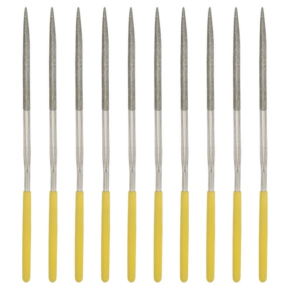 Uxcell 3mm x 140mm Triangle Diamond Needle Files Hand Tool for Metal Wood Stone 6 Pack
