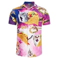 thumbnail image 3 of Camisa hawaiana de playa para hombre, con estampado 3D de animales, divertida camiseta informal de manga corta con botones, para vacaciones, ropa de calle, 3 of 4