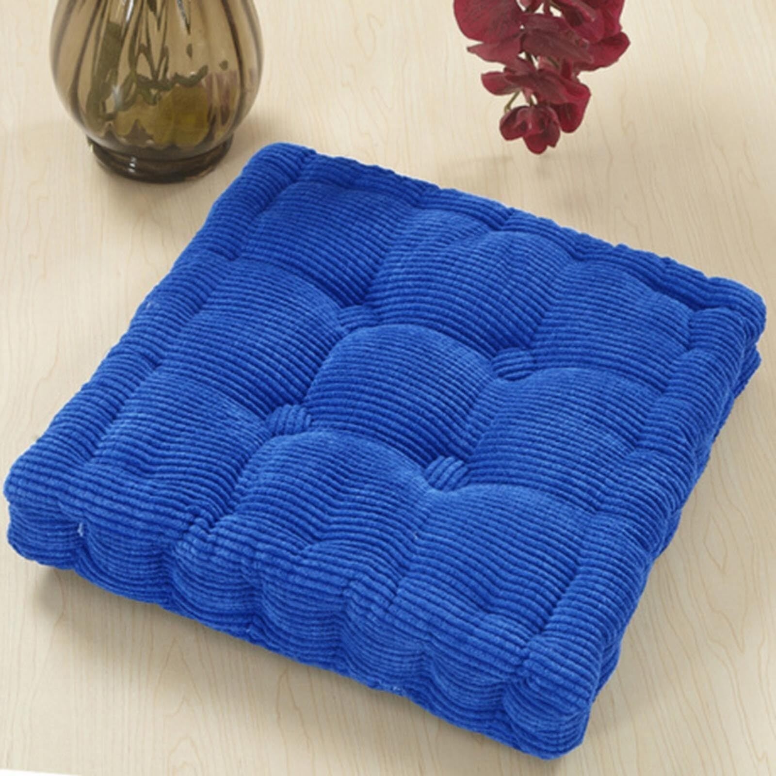 LKJYER Chair Cushion for Dining Chairs Square Square Thick Soft Seat Cushions Non Slip Machine Washable Kitchen Chair Pads Outdoor Garden Bistros Stool Patio Furniture 15 Inch