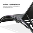 thumbnail image 6 of PURPLE LEAF 3 PCS Patio Oversized Chaise Lounge Chair Set with Side Table Poolside Adjustable Recliner Chairs for Outside Beach Outdoor Pool Sunbathing Tanning Loungers,Black, 6 of 9