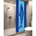 thumbnail image 2 of Window Privacy Film Shark Mandalas Stained Glass Window Film Decorative Sun Block Window Cover Boho Modern Orange Blue Stripe Tropical Window Clings Static Adhesive Sticker for Bathroom 29.5"x78.7", 2 of 7