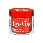 Kiss Colors & Care Edge Fixer Maximum Hold Hair Styling Gel, Strawberry Acai, 3.38 fl oz