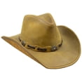 thumbnail image 2 of Stetson Roxbury Distressed Leather Cowboy Hat - X-Large with Shapeable Brim, 2 of 3