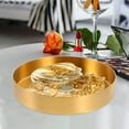 thumbnail image 6 of LEORX Elegant Golden Jewelry Dish Tray Made of Stainless Steel for Desktop and Countertop Use, 6 of 8