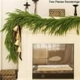 thumbnail image 4 of Rustic Farmhouse Christmas Wreath, Faux Norfolk Pine Needle Wreath for Front Door, Indoor Outdoor Winter Holiday Home Wall Window Decor Valentine gifts, 4 of 6