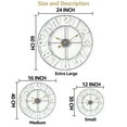 thumbnail image 7 of Sorbus Large Metal Numerical Wall Clock for Living Room Decor (White, 24" Diameter), 7 of 7