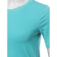 thumbnail image 4 of A2Y Women's Basic Solid Premium Cotton Short Sleeve Crew Neck T Shirt Tee Tops Milky Blue M, 4 of 6