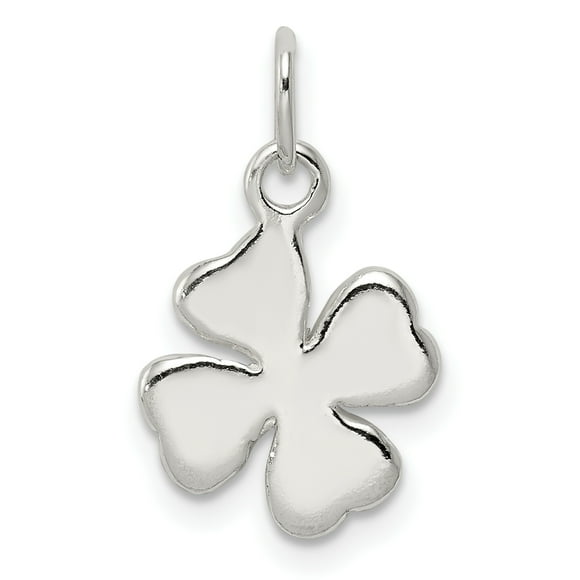 925 Sterling Silver 4 Leaf Clover Necklace Charm Pendant Good Luck Italian Horn
