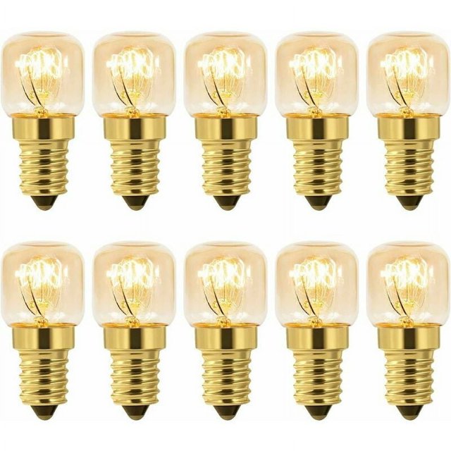 Angle de Faisceau à 360 Degrés pour Fours, Luminosité Instantanée 15W Forme T22 Incandescente Ampoule Économe en Énergie Longue Durée avec Base Edison Résistante à la Chaleur Standard E14