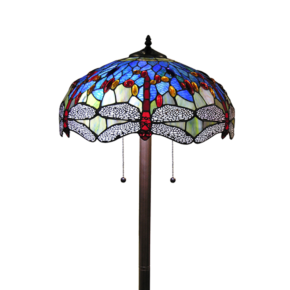 Warehouse of Tiffany 18-inch Floor Lamp in Bronze Metal Finish