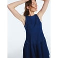 thumbnail image 4 of Scoop Women's and Women's Plus Boat Neck Cotton Mini Dress with Drop Waist, Sizes XS-4X, 4 of 6