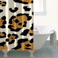 thumbnail image 4 of Beige and Black Of Leopard Print Shower Curtain 36"x72" ,Bathroom Decorative Shower Curtains Set with 12 Hooks,Modern Waterproof Washable Shower Curtain, 4 of 6