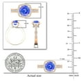 thumbnail image 3 of Dazzlingrock Collection 8mm Round Tanzanite & White Diamond with Princess Halo Style Engagement Ring for Women (0.75 ctw, Color I-J, Clarity I2-I3) in 10K Rose Gold, Size 7.5, 3 of 4