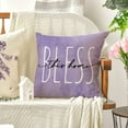 thumbnail image 5 of Lavender Home Sweet Home Bless This Home Spring Throw Pillow Covers, 16 x 16 Inch Purple Cushion Case for Sofa Couch Set of 4, 5 of 6