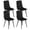 Black, variant on SHGJ&SOFT Velvet Dining Chairs Set of 4, Mid Century Modern Upholstered Fabric Chairs with Metal Legs Adjustable Pads for Kitchen Living Room Dining Room. (GREEN, 4PC)
