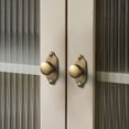thumbnail image 5 of Goo-Ki 6 Pack Brushed Bronze Cabinet Knobs with Backplate for Drawer Cupboard, Single Hole/Screw Drawer Knob Pulls Handle Zinc Alloy Hardware (8611-G013), 5 of 7