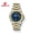 Two-tone case + blue dial + two-tone steel strap, variant on Men's Business Gift Classic Trendy Steel Band Watch 30m Waterproof Calendar Watch Men's Quartz Wristwatch