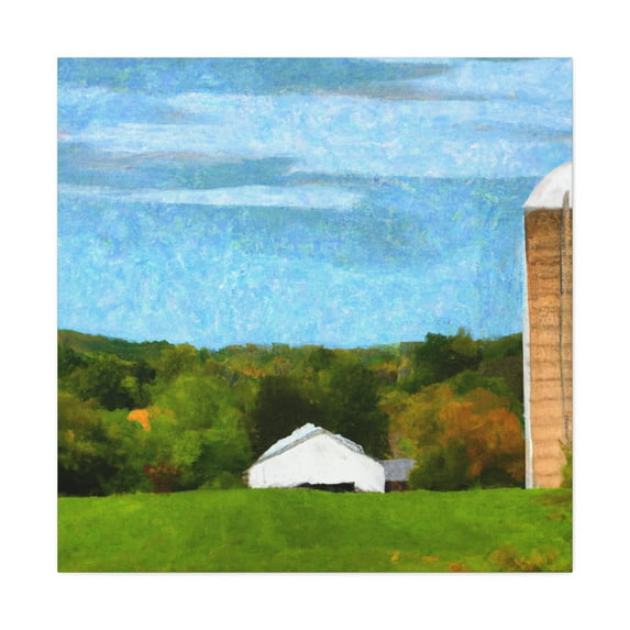 Silo in Moonlight - Canvas