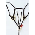 thumbnail image 3 of Horse English Padded Leather 5-Point Raised  Breastplate with Original Lamb Faux Fur Padding 803933MGC, 3 of 5