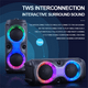 thumbnail image 3 of Altavoz Bluetooth inalámbrico para cine en casa, columna de sonido para exteriores, altavoz subwoofer portátil con RGB, FM/AUX, 3 of 6