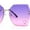 Gold / Purple Pink, variant on Womens Rhinestone Heart Lens Bling Rimless Butterfly Chic Sunglasses Gold Smoke