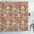 thumbnail image 1 of Ambesonne Geometric Shower Curtain, Rounded Triangles Art, 69"Wx75"L, Multicolor, 1 of 3