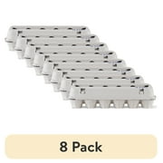 (8 pack) Vibrant Life Egg Cartons, Natural Pulp Paper Material, Holds 12 Eggs
