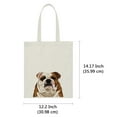 thumbnail image 4 of WIRESTER 14.17 x 12.2 inches Cotton Tote Bag Reusable Grocery Shopping Cloth Bags - English Bulldog, 4 of 7