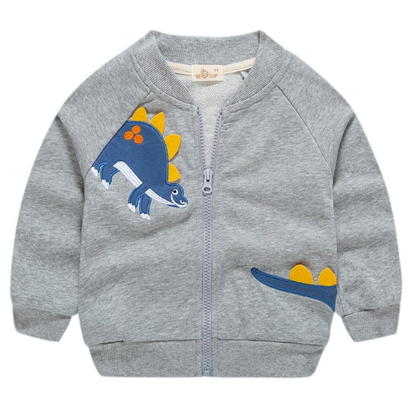 Mercatoo Spring Autumn Toddler Boys Cotton Dinosaur Print Long Sleeve Coat Jacket Sweatshirt Pullover 4t Kids Boys Coat