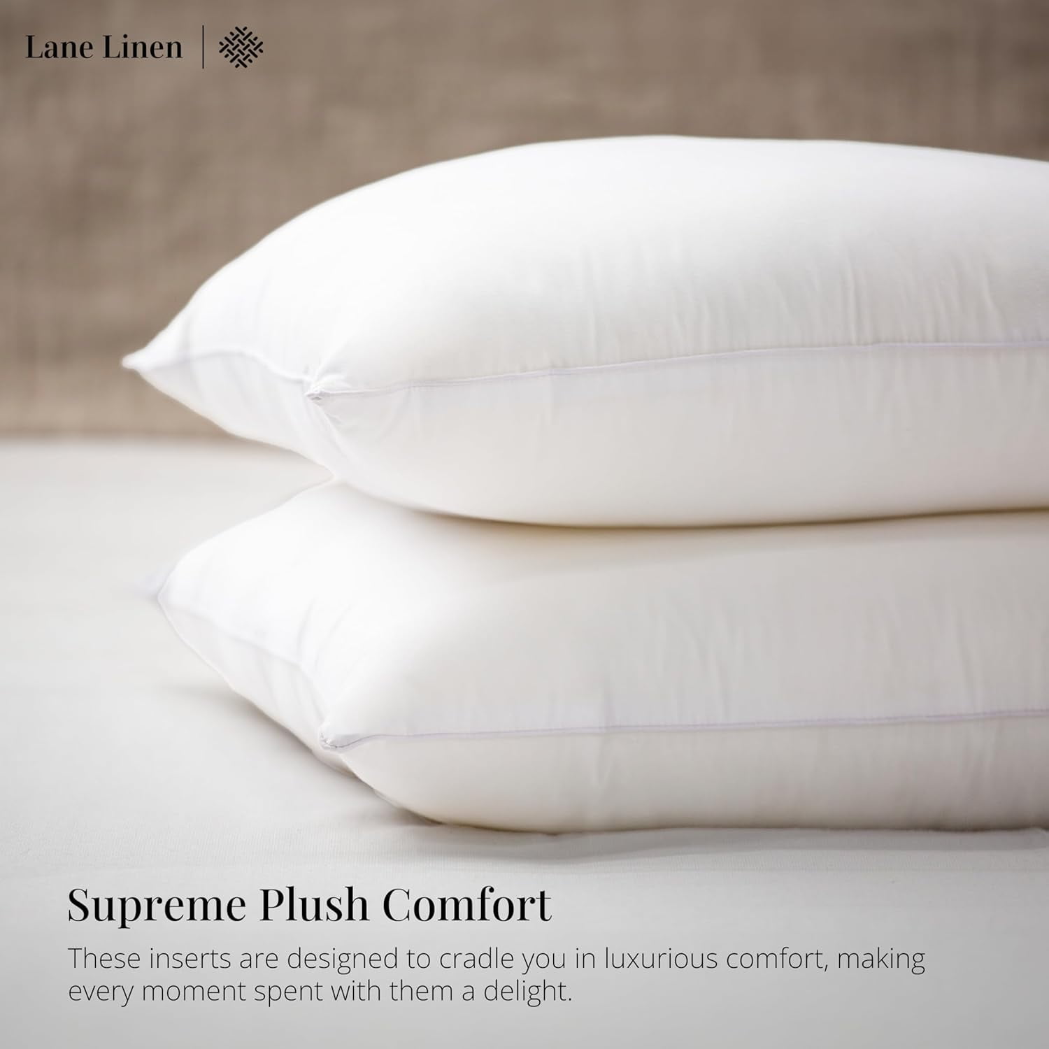 12x20 – Pack of 2 White, for Sofa and Bed, Fluffy Inserts for Throw Pillow Covers, Ideal as Throw Pillows for Bed, Couch and Outdoor Settings
