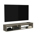 thumbnail image 6 of Entertainment Center Warrior 59" Floating Tv Stand with Two open shelves, media compartments and cable management Light Gray,Media Console, 6 of 8